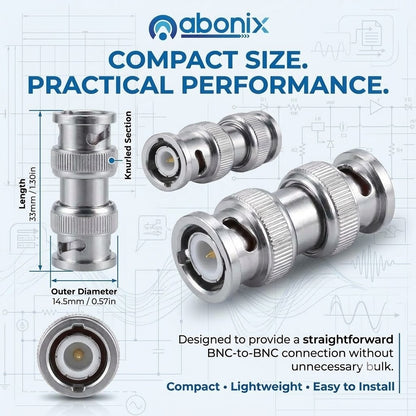 BNC Male to BNC Male RF Coax Adapter - Pack - 2