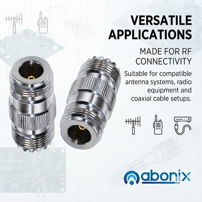 N-Type Female to UHF Female RF Coaxial Adapter - Pack - 2