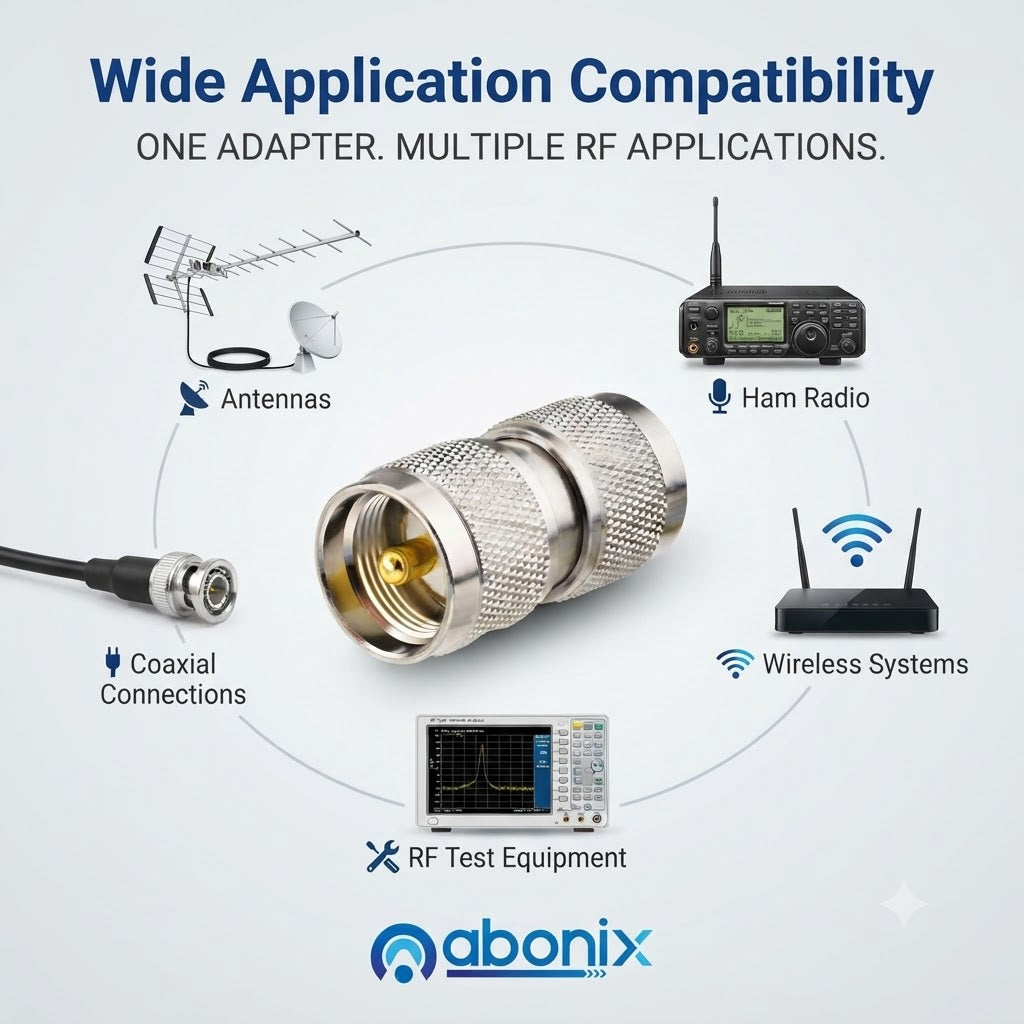 Abonix N-Type Male to UHF Male Coax Adapter - Pack - 1