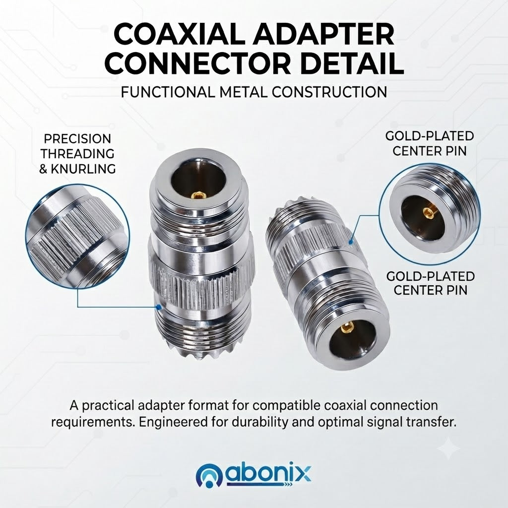N-Type Female to UHF Female RF Coaxial Adapter - Pack - 2