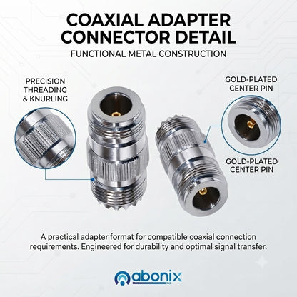N-Type Female to UHF Female RF Coaxial Adapter - Pack - 2