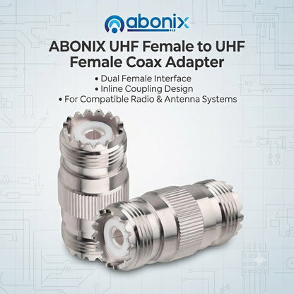 Abonix UHF Female to UHF Female Coax Adapter - Pack - 2