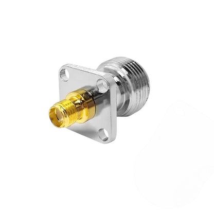 N Female to SMA Female Panel Mount 4 Hole 17.5mm RF Coax Adapter - Pack - 1