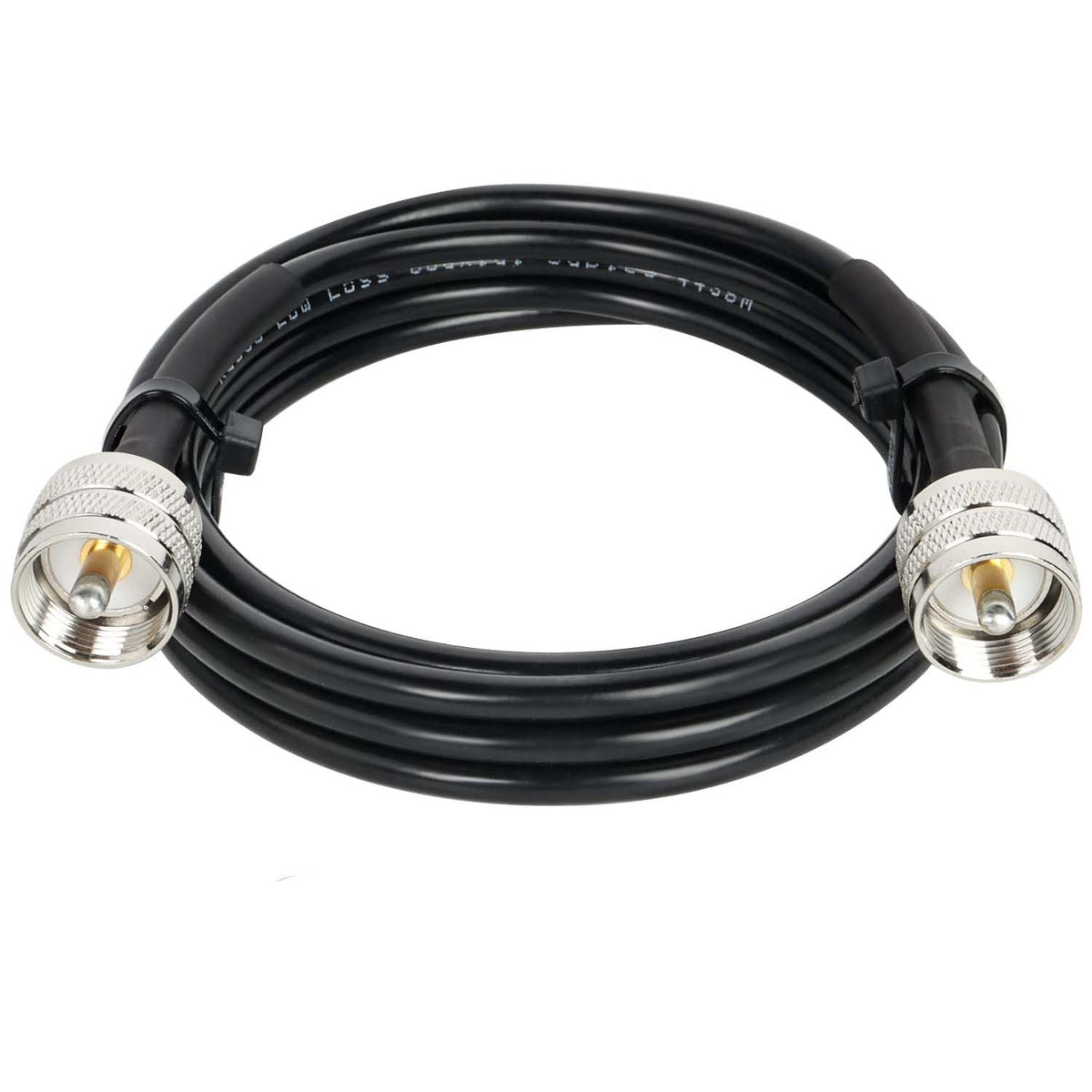 Jumber Cable UHF Male to Male Extension Cable 16.4ft(5M) Low Loss RG58 RF Black Coaxial Cable - Pack - 1
