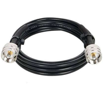 Jumber Cable UHF Male to Male Extension Cable 16.4ft(5M) Low Loss RG58 RF Black Coaxial Cable - Pack - 1