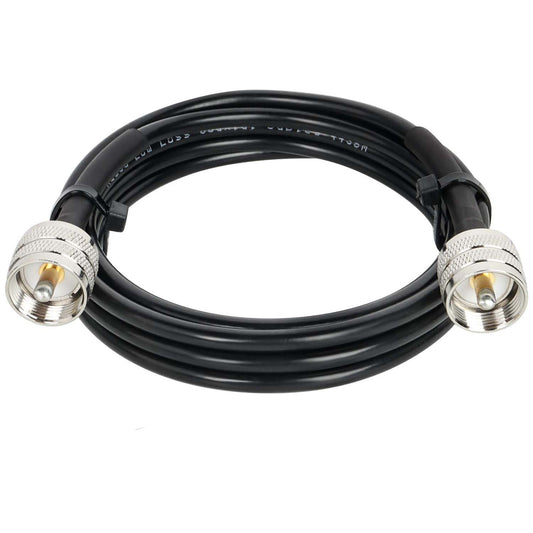 Jumber Cable UHF Male to Male Extension Cable 16.4ft(5M) Low Loss RG58 RF Black Coaxial Cable - Pack - 1