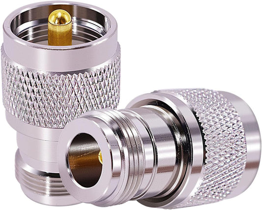 N-Type Female to UHF Male RF Coax Adapter - Pack - 2