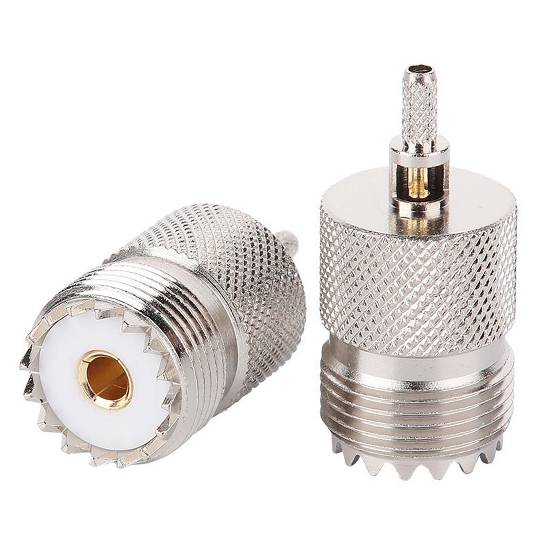 ABONIX UHF PL259 SO239 Female Crimp Connector for RG316/RG179, CB Ham Radio Antenna (Pack of 2)