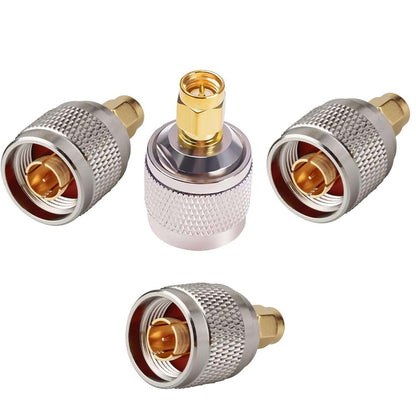 SMA Male to N Male RF Coax Adapter - Pack - 4
