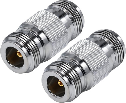 N-Type Female to N-Type Female Coaxial Adapter (Pack of 2)