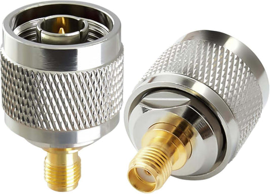 SMA Female to N Male RF Coax Adapter - Pack - 2