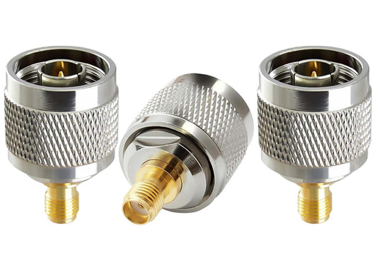 SMA Female to N Male RF Coax Adapter - Pack - 3