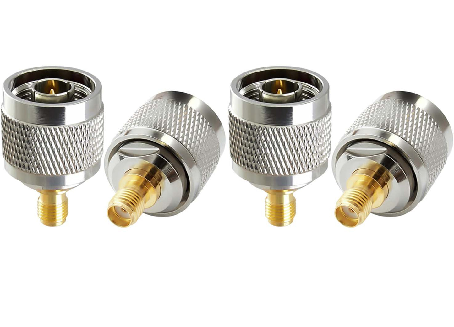 SMA Female to N Male RF Coax Adapter - Pack - 4