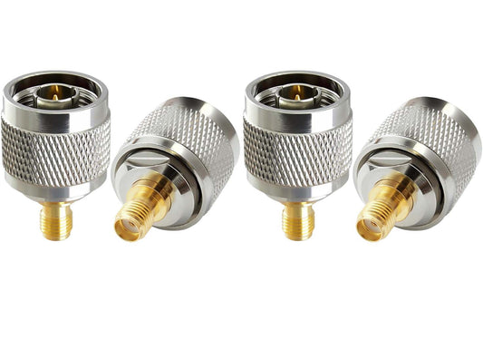 SMA Female to N Male RF Coax Adapter - Pack - 4