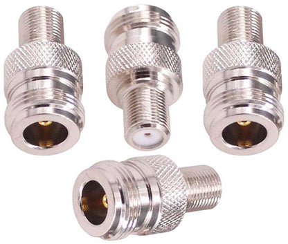 ABONIX F Female to N Female RF Coaxial Adapter for TV, Satellite, WiFi & LTE- Pack- 4