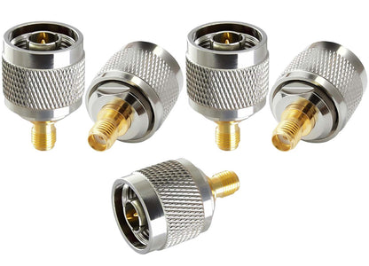 SMA Female to N Male RF Coax Adapter - Pack - 5