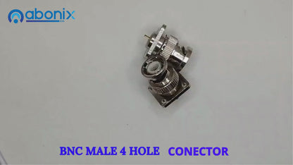 Abonix BNC Male 4 Holes Flange Panel Mount Solder Post Plug Connector -Pack -2