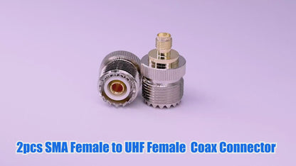 Abonix SMA Female to UHF Female Connector Pl259 Coax Adapter - Pack - 2
