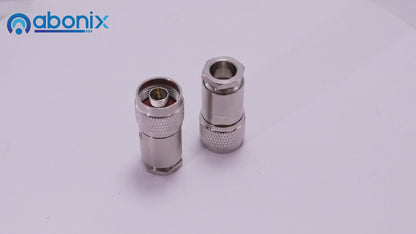 ABONIX N Male Connector Clamp HLF400/LMR400 RF Connector Adapter- Pack-2