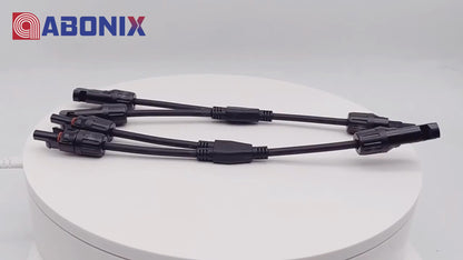MC4 Solar Connector Y Branch – 1 Pair (Male/Female) Waterproof Adapter for Parallel Connection of Solar Panels