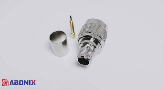 N Male Crimp Connector for Cable HLF-400 and LMR-400 (Pack of 5)
