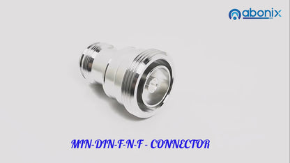 4.3-10 Mini DIN Female to N Female Jack Connector RF Straight Adapter - Pack - 1