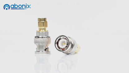 SMA Male to BNC Male Coax Cable Adapter Connector - Pack - 5