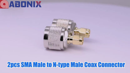 SMA Male to N Male RF Coax Adapter - Pack - 3
