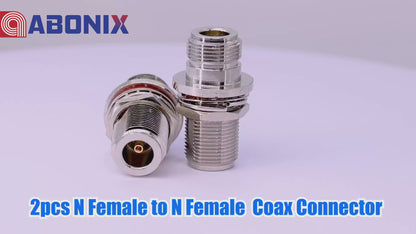 N Female To N Female Bulkhead Coax Adapter Pack Of 2