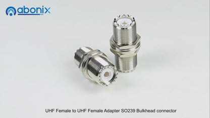 UHF Female to Female Nut Bulkhead Coax Adapter - Pack 2