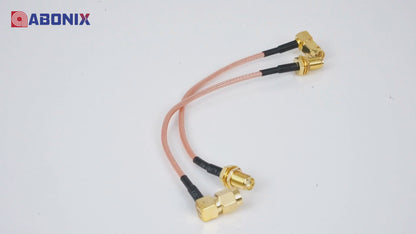 ABONIX SMA Female to SMA Male Right Angle Splitter Cable 15cm- Pack- 1