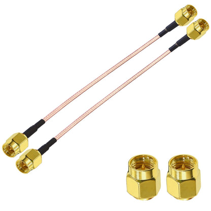 RG316 SMA Coax Cable, 6inch (15cm) SMA Male to SMA Male Pigtail Coaxial Cable -Pack -1