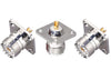 UHF Female 4 Hole Connector Flange Panel UHF RF Adapter UHF Female Plug PL259 Solder Cup Connector  - Pack - 3