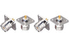 UHF Female 4 Hole Connector Flange Panel UHF RF Adapter UHF Female Plug PL259 Solder Cup Connector - Pack - 4