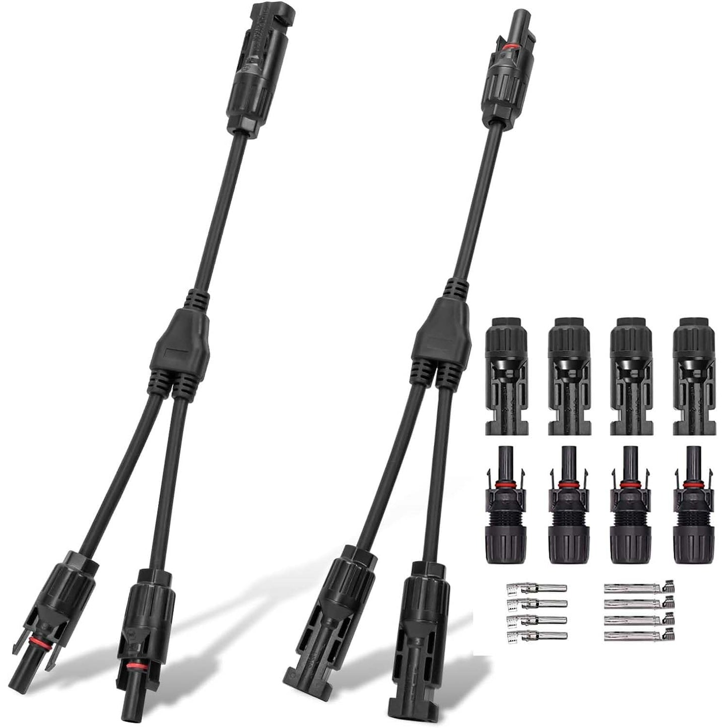 Mc4 Solar Connector Y Branch Connector 1 Pair Mc4 Connector Malefemale 4 Pairs For Parallel Connection Between Solar Panels