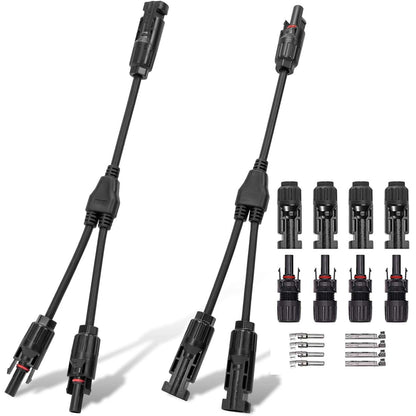 Mc4 Solar Connector Y Branch Connector 1 Pair Mc4 Connector Malefemale 4 Pairs For Parallel Connection Between Solar Panels