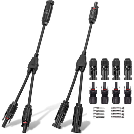 Mc4 Solar Connector Y Branch Connector 1 Pair Mc4 Connector Malefemale 4 Pairs For Parallel Connection Between Solar Panels