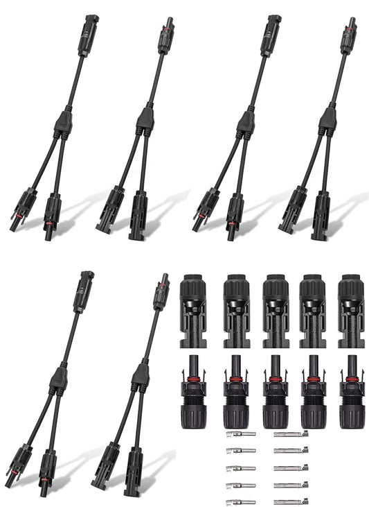 Mc4 Solar Connector Y Branch Connector 3 Pairs Mc4 Connector Malefemale 3 Pairs For Parallel Connection Between Solar Panels 3 Pairs Y Connector 3 Pairs Mc4 Connector