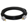 Jumber Cable UHF Male to Male Extension Cable 16.4ft(5M) Low Loss RG58 RF Black Coaxial Cable - Pack - 1