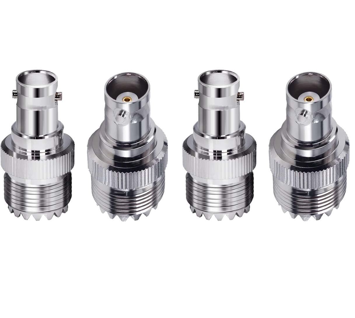BNC Female to UHF Female RF Coaxial Adapter -Pack - 4