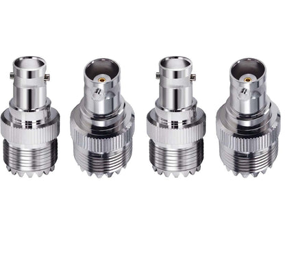 BNC Female to UHF Female RF Coaxial Adapter -Pack - 4