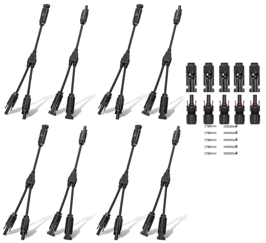 Mc4 Solar Connector Y Branch Connector 4 Pairs Mc4 Connector Malefemale 5 Pairs For Parallel Connection Between Solar Panels