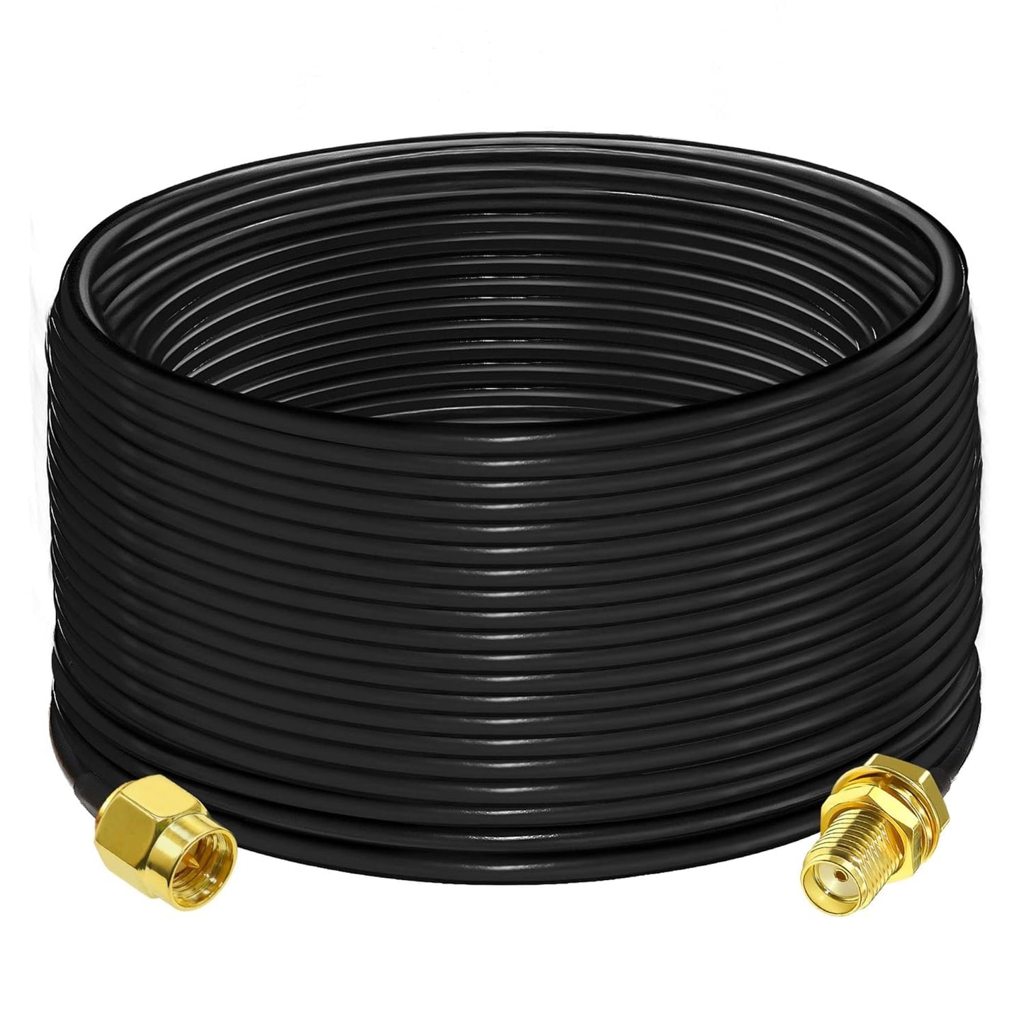 RG58 SMA Male to SMA Female Coaxial Cable, Low Loss SMA Coax Extension Cable 65.6ft(20M) -Pack -1