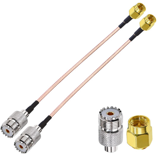 RG316 SMA Male to UHF Female 6inch(15cm) Coaxial Cable -Pack -1