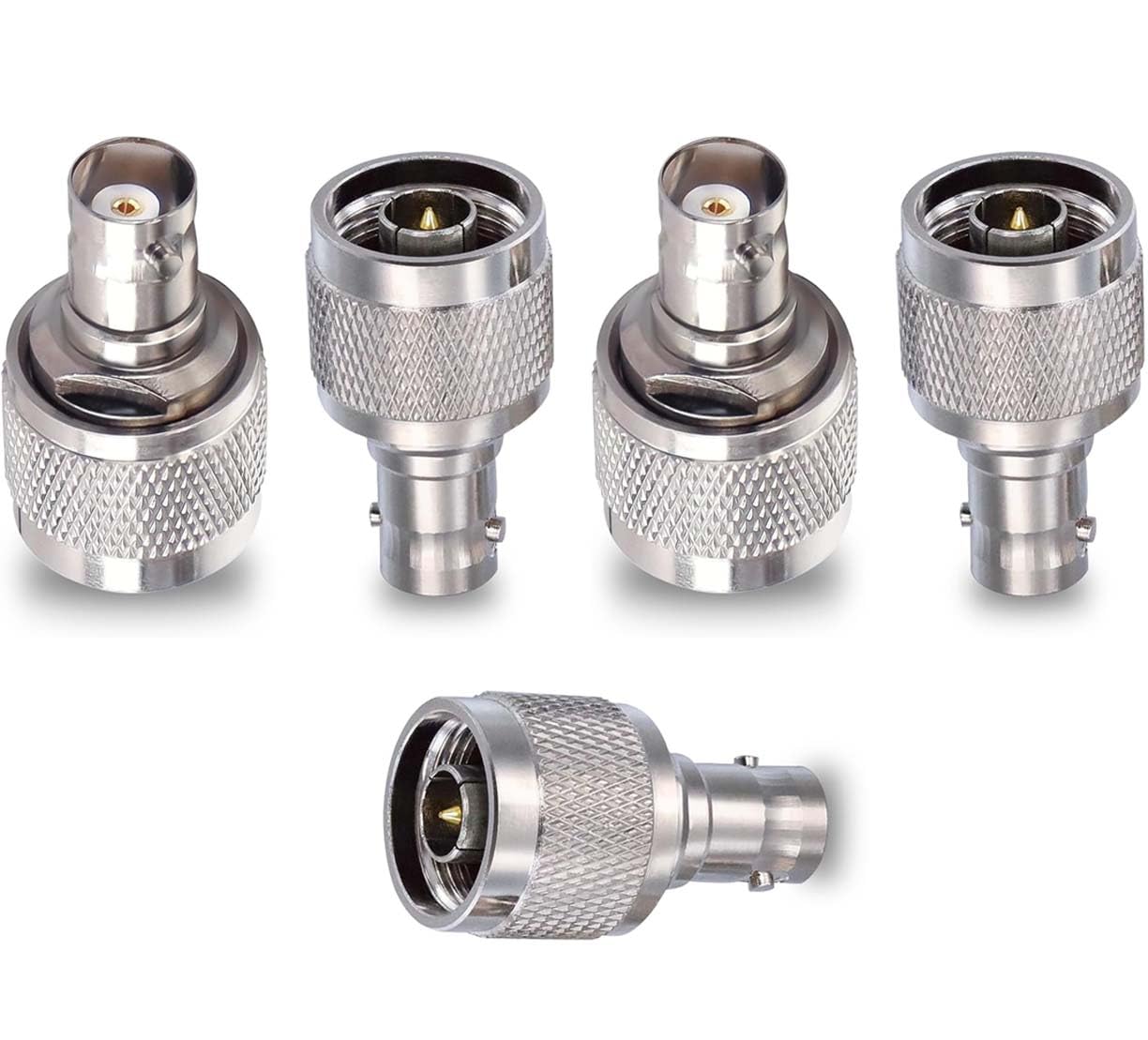 N Type Male To Bnc Female Jack Rf Coaxial Connector Pack Of 5