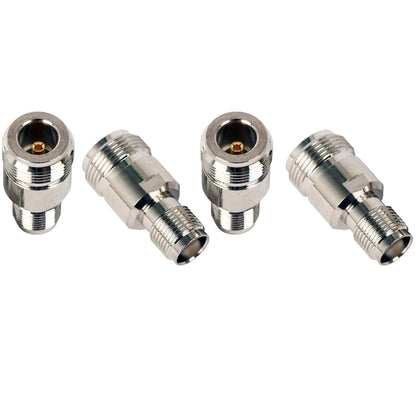 TNC Female to N Female RF Coax Adapter - Pack - 4