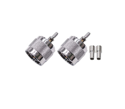 N Type Male Crimp Plug RG316/RG178 -Pack -2