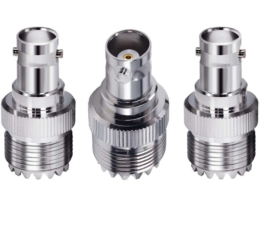 BNC Female to UHF Female RF Coaxial Adapter - Pack - 3