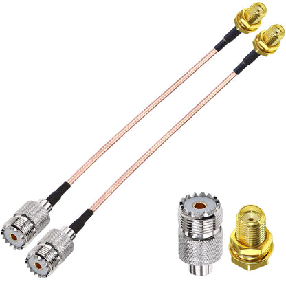 RG316 SMA Female to UHF Female 6inch(15cm) Coaxial Cable -Pack -2