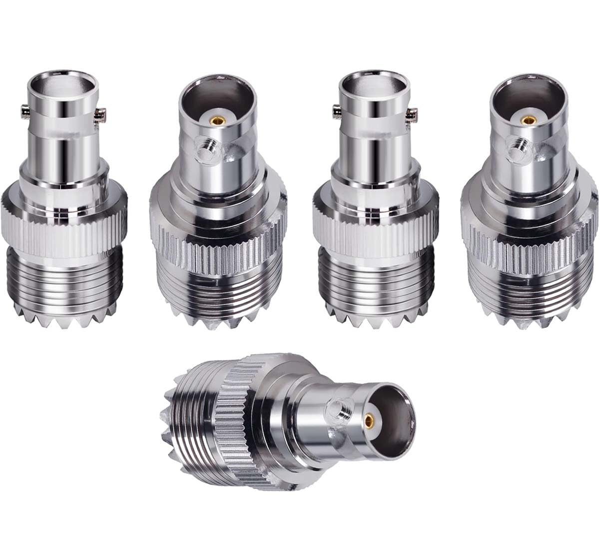 BNC Female to UHF Female RF Coaxial Adapter - Pack - 5